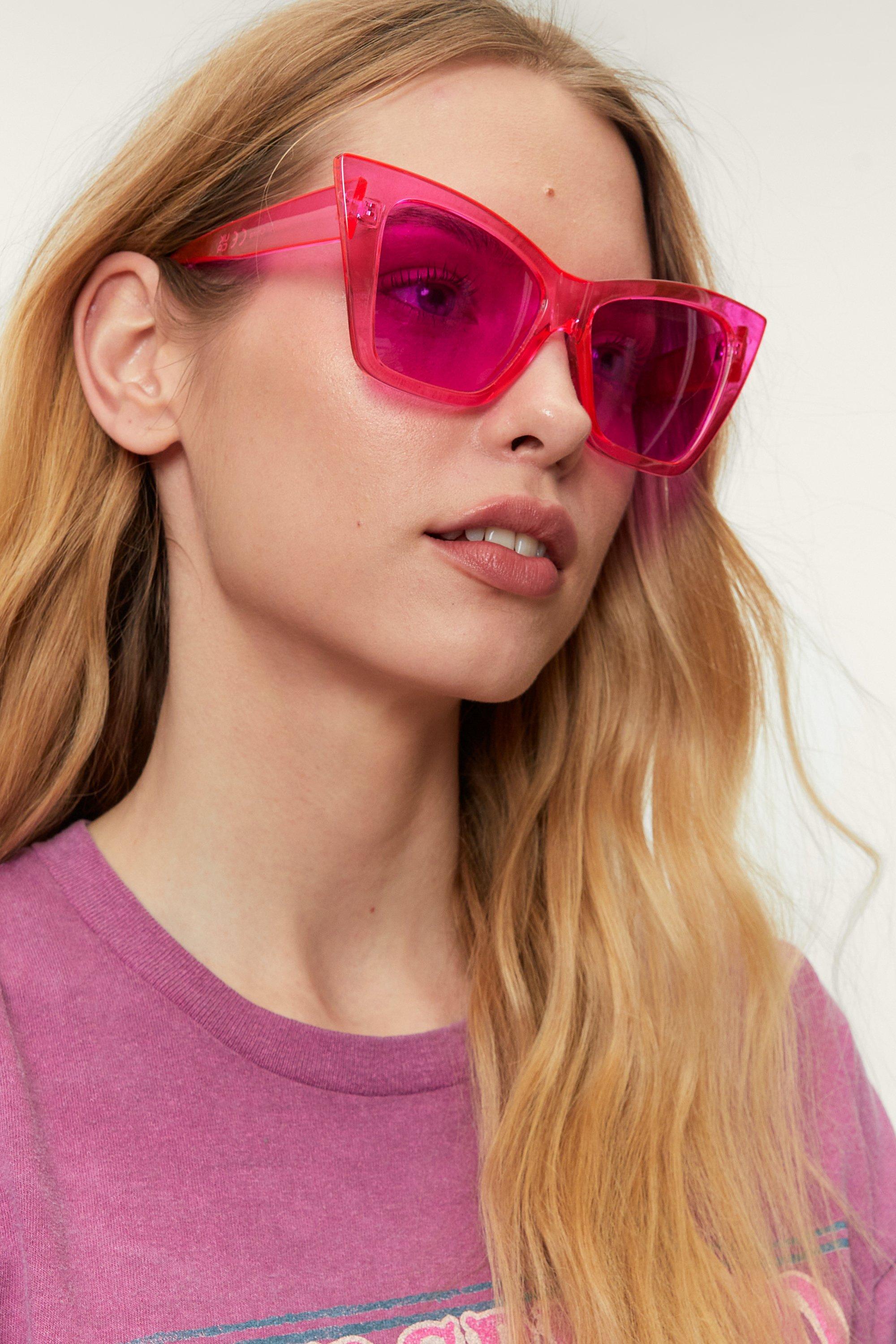 Hot pink cat hotsell eye sunglasses